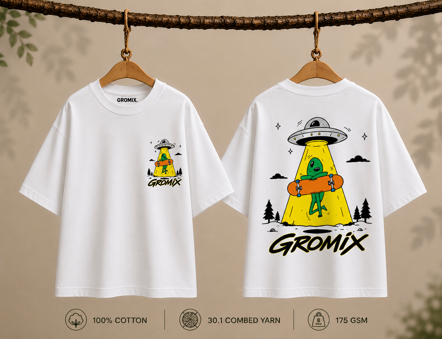 Gromix Stay Weird Tee White