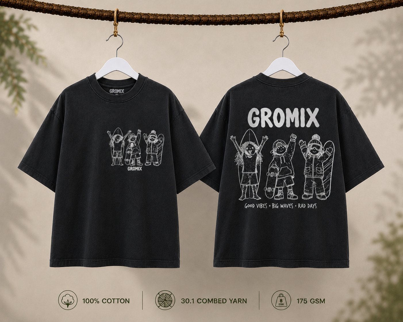 Gromix Good Vibes Tee | Black