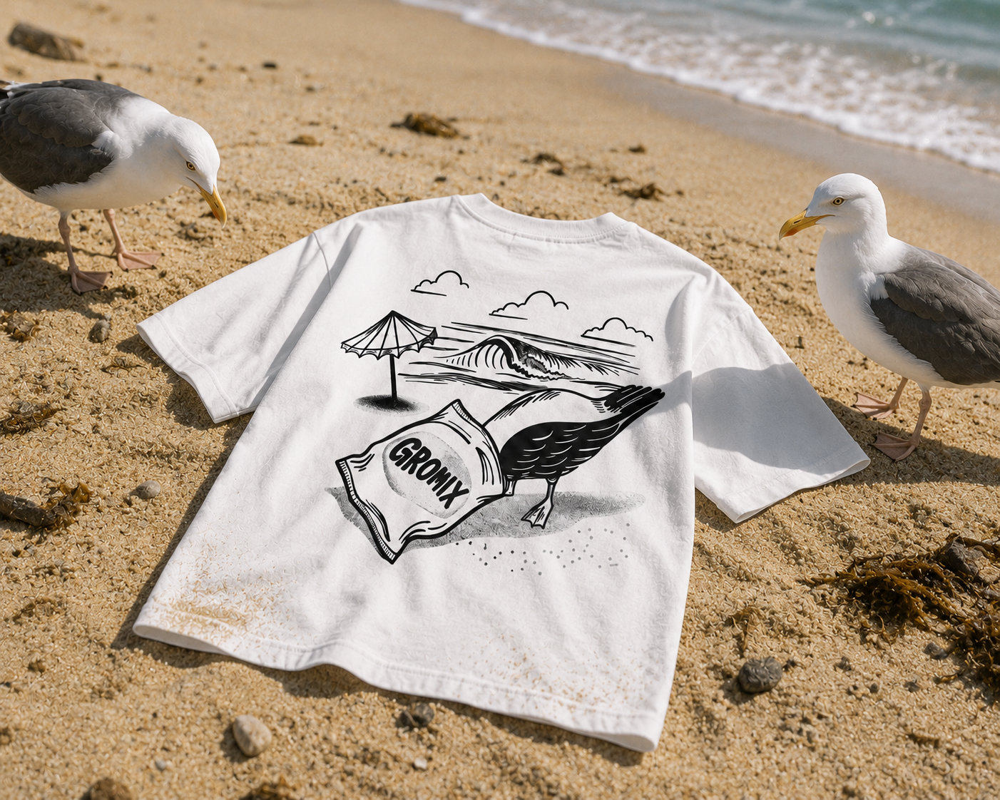 Gromix Seagull Tee White