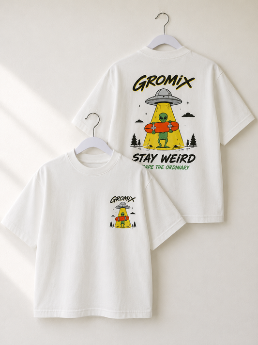 Gromix Stay Weird Tee White