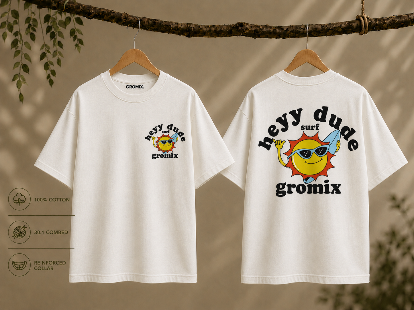 Gromix Hey Dude Tee Off White